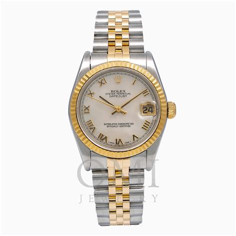 rolex two tone day date silver face|rolex 31mm datejust two tone.